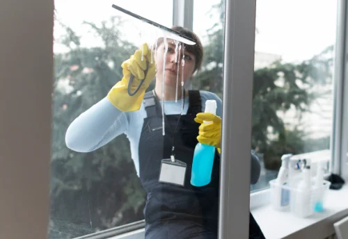 Nettoyage de vitres intérieures et extérieures au Parc
